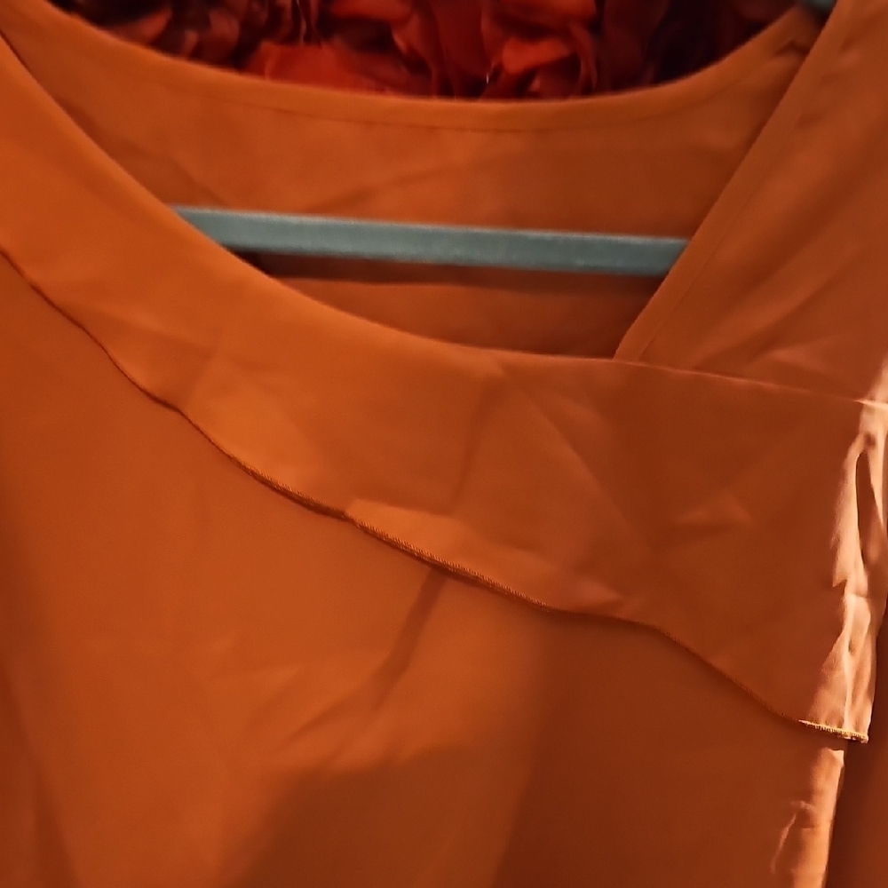 Shein Women's Orange Blouse Size XXL NWT (BAG) - Picture 2 of 5